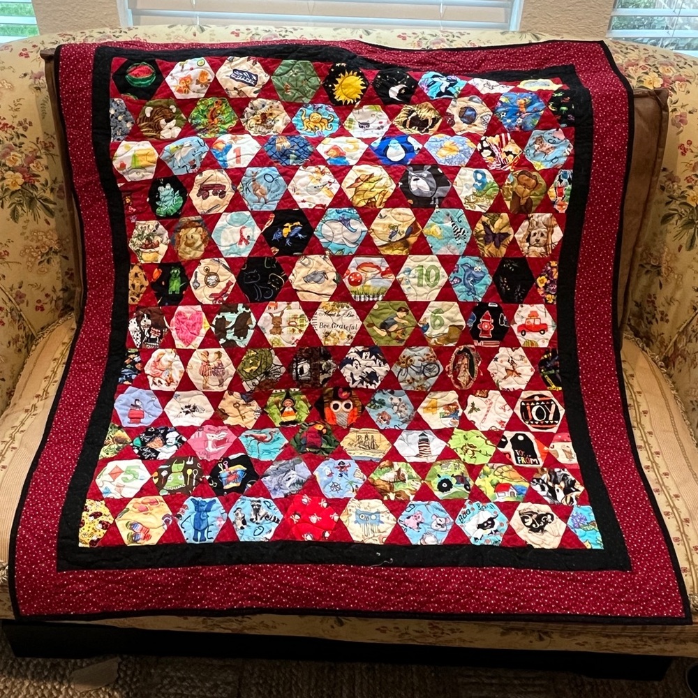 Colorful Seek & Find Handmade Quilt